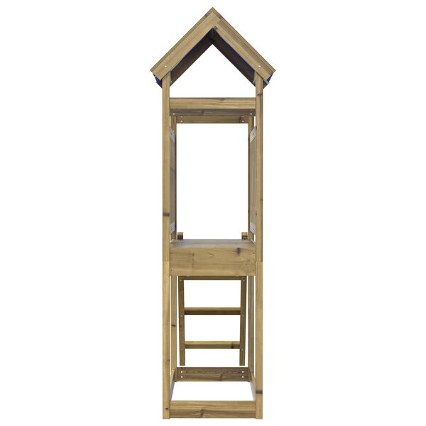 vidaXL Tour de jeu Marron 52,5 x 110,5 x 215 cm Bois solide impr&eacute;gn&eacute;