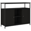 vidaXL Buffet noir 100x35x80 cm bois d'ingénierie