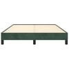 vidaXL Cadre de lit sans matelas vert fonc&eacute; 140x200 cm velours