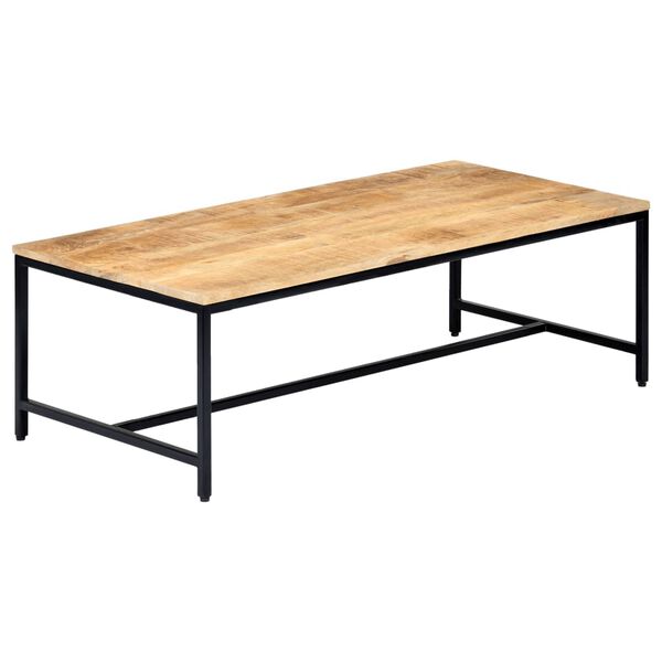 vidaXL Table basse 120x60x40 cm Bois de manguier solide brut