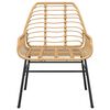 vidaXL Ensemble &agrave; manger de jardin 9 pcs marron r&eacute;sine tress&eacute;e verre