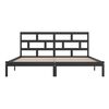 vidaXL Cadre de lit sans matelas Noir Bois de pin massif 200x200 cm