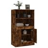 vidaXL Buffet haut ch&ecirc;ne fum&eacute; 60x35,5x103,5 cm bois d'ing&eacute;nierie