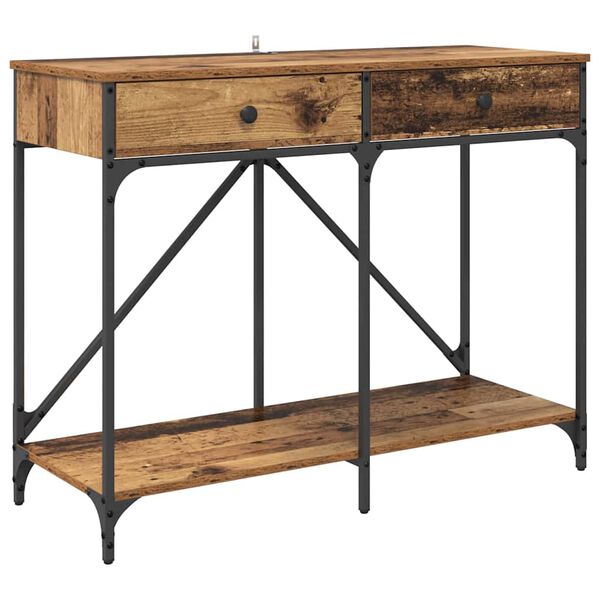 vidaXL Table console Bois Ancien 100 x 39 x 78,5 cm Bois d'ing&eacute;nierie