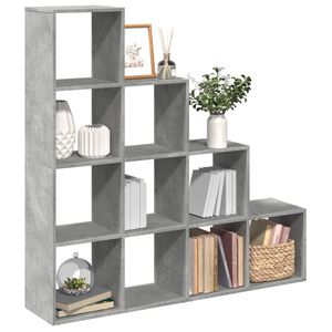 vidaXL &Eacute;tag&egrave;re s&eacute;paratrice de pi&egrave;ce &agrave; 4 niveaux gris b&eacute;ton