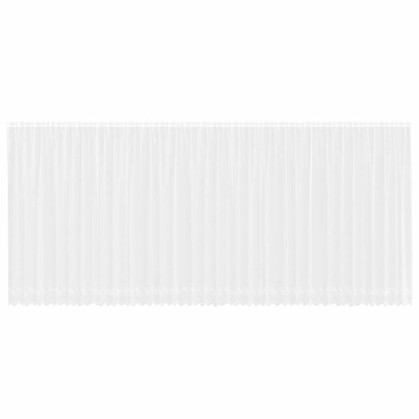 vidaXL Rideau en Dentelle Floral Blanc 220 x 900 cm Polyester