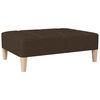 vidaXL Canap&eacute;-lit &agrave; 2 places avec tabouret Marron fonc&eacute; Tissu