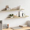 vidaXL &Eacute;tag&egrave;res murales 2 pcs blanc et ch&ecirc;ne sonoma 80x9x3 cm