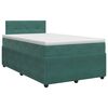 vidaXL Lit boxspring avec matelas Vert fonc&eacute; 120 x 200 cm Velours