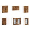 vidaXL Ensemble d'armoires de cuisine 11 pcs Lucca bois d'ing&eacute;nierie