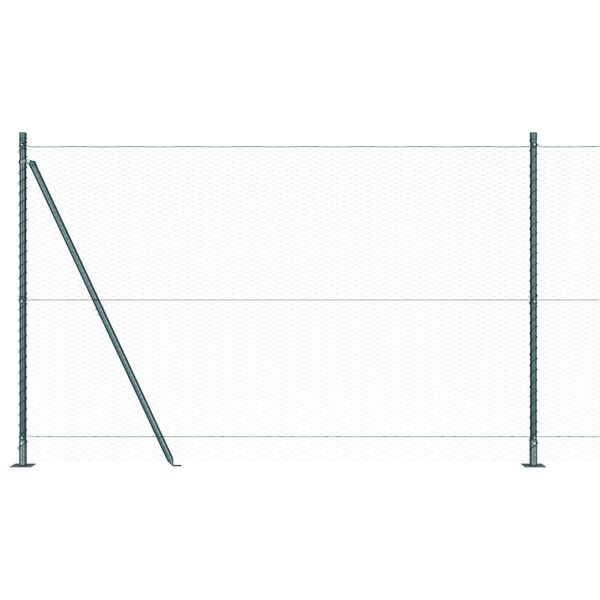vidaXL Poteau de cl&ocirc;ture. Vert 10 x 1,6 m (maillage de 25 mm)