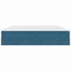 vidaXL Lit avec rangement et matelas Bleu fonc&eacute; 200 x 200 cm Velours