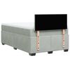 vidaXL Sommier &agrave; lattes de lit et matelas gris clair 120x190cm velours