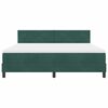 vidaXL Lit &agrave; ressorts avec matelas Vert fonc&eacute; 180 x 200 cm Velours