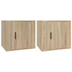 vidaXL Tables de chevet 2 pcs Ch&ecirc;ne sonoma 50x39x47 cm