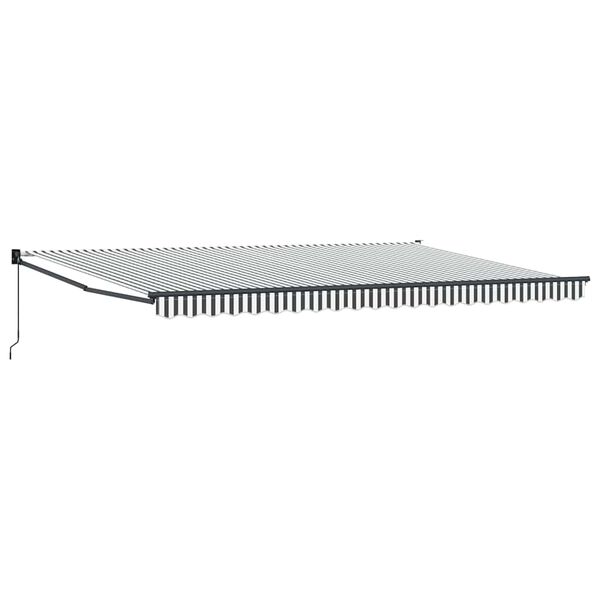 vidaXL Auvent r&eacute;tractable anthracite et blanc 5x3 m tissu et aluminium