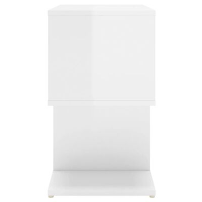 vidaXL Tables de chevet 2 pcs Blanc brillant 50x30x51,5 cm Aggloméré