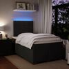vidaXL Sommier &agrave; lattes de lit avec matelas Noir 120x200 cm Velours