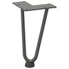 vidaXL Pieds en &eacute;pingle &agrave; cheveux pour table basse 4 pi&egrave;ces Anthracite 20 cm Acier massif
