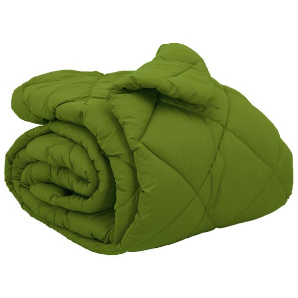 vidaXL Duvet d'hiver Vert 200 x 200 cm Microfibre