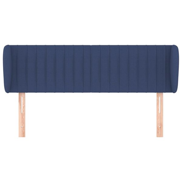 vidaXL T&ecirc;te de lit avec oreilles Bleu 147x23x78/88 cm Tissu