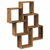 vidaXL &Eacute;tag&egrave;re murale sous forme de cube vieux bois 78x15x93 cm