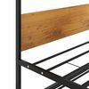 vidaXL Cadre de lit extensible sans matelas Noir M&eacute;tal 90x200 cm