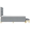 vidaXL Lit &agrave; ressorts avec matelas Gris clair 120 x 200 cm tissu