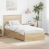vidaXL Cadre de lit Ch&ecirc;ne Sonoma 100 x 200 cm Bois d'ing&eacute;nierie