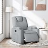 vidaXL Fauteuil inclinable &eacute;lectrique Gris clair Tissu