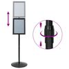 vidaXL Stand de Poster sur Pied Argent&eacute; a4 PVC et Acier
