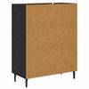 vidaXL Buffet Ch&ecirc;ne noir 69,5 x 34 x 90 cm Bois d'ing&eacute;nierie