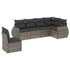 vidaXL Salon de jardin 6 pcs avec coussins gris r&eacute;sine tress&eacute;e
