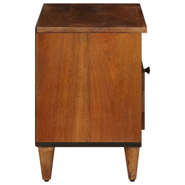 vidaXL Meuble TV Noyer 80 x 33 x 46 cm Bois de mangue massif