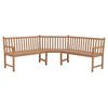 vidaXL Banc d'angle de jardin 185x185x90 cm bois de teck solide