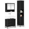 vidaXL Ensemble de mobilier de salle de bain 3 pcs Ch&ecirc;ne noir