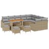 vidaXL Ensemble de canap&eacute; de jardin 13 pi&egrave;ces 8-Nombre de places Beige