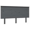 vidaXL T&ecirc;te de lit Gris 144x6x82,5 cm Bois massif de pin
