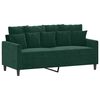 vidaXL Ensemble de canap&eacute;s 3 pcs avec coussins Vert fonc&eacute; Velours