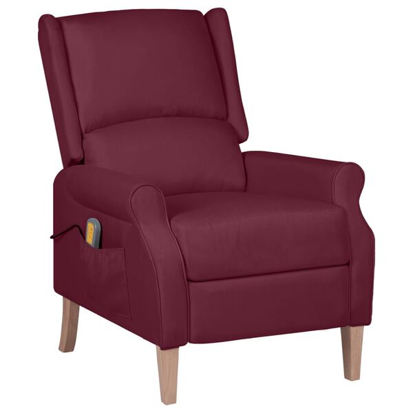 vidaXL Fauteuil de massage inclinable Violet Tissu