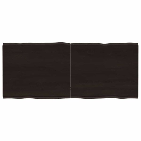 vidaXL Dessus de table bois massif trait&eacute; bordure assortie