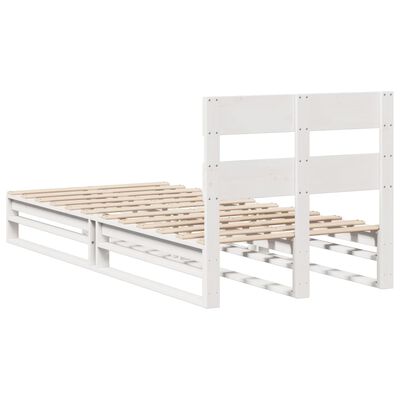 vidaXL Cadre de lit sans matelas blanc 90x200 cm bois de pin massif