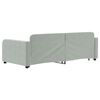 vidaXL Lit de jour avec lit gigogne gris clair 90x190 cm velours