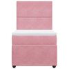 vidaXL Sommier &agrave; lattes de lit avec matelas Rose 100x200 cm Velours