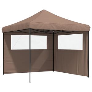 vidaXL Tente de f&ecirc;te 292 x 292 x 315 cm Marron Tissu Oxford