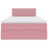 vidaXL Lit de Rangement avec matelas Rose 120 x 200 cm Velours