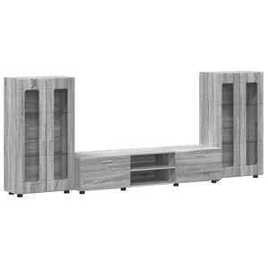 vidaXL Ensemble meuble TV FLORIN 3 pc Gris Sonoma Bois d'ing&eacute;nierie