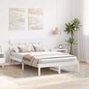 vidaXL Cadre de lit Blanc 140 x 190 cm Bois de pin massif