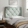 vidaXL Coussin de t&ecirc;te de lit gris clair 80 cm velours