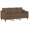 vidaXL Ensemble de canap&eacute;s 3 pcs avec coussins marron tissu